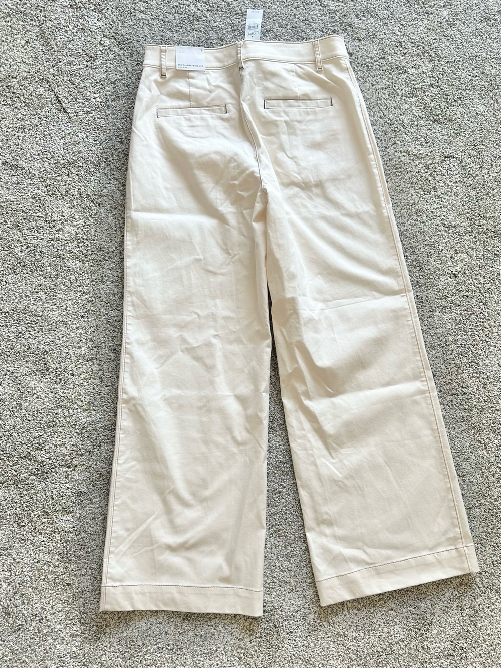 ✨ LOFT NWT Neutral Wide-Leg Trousers in Ivory Women’s Size 6 ✨ - Picture 2 of 4